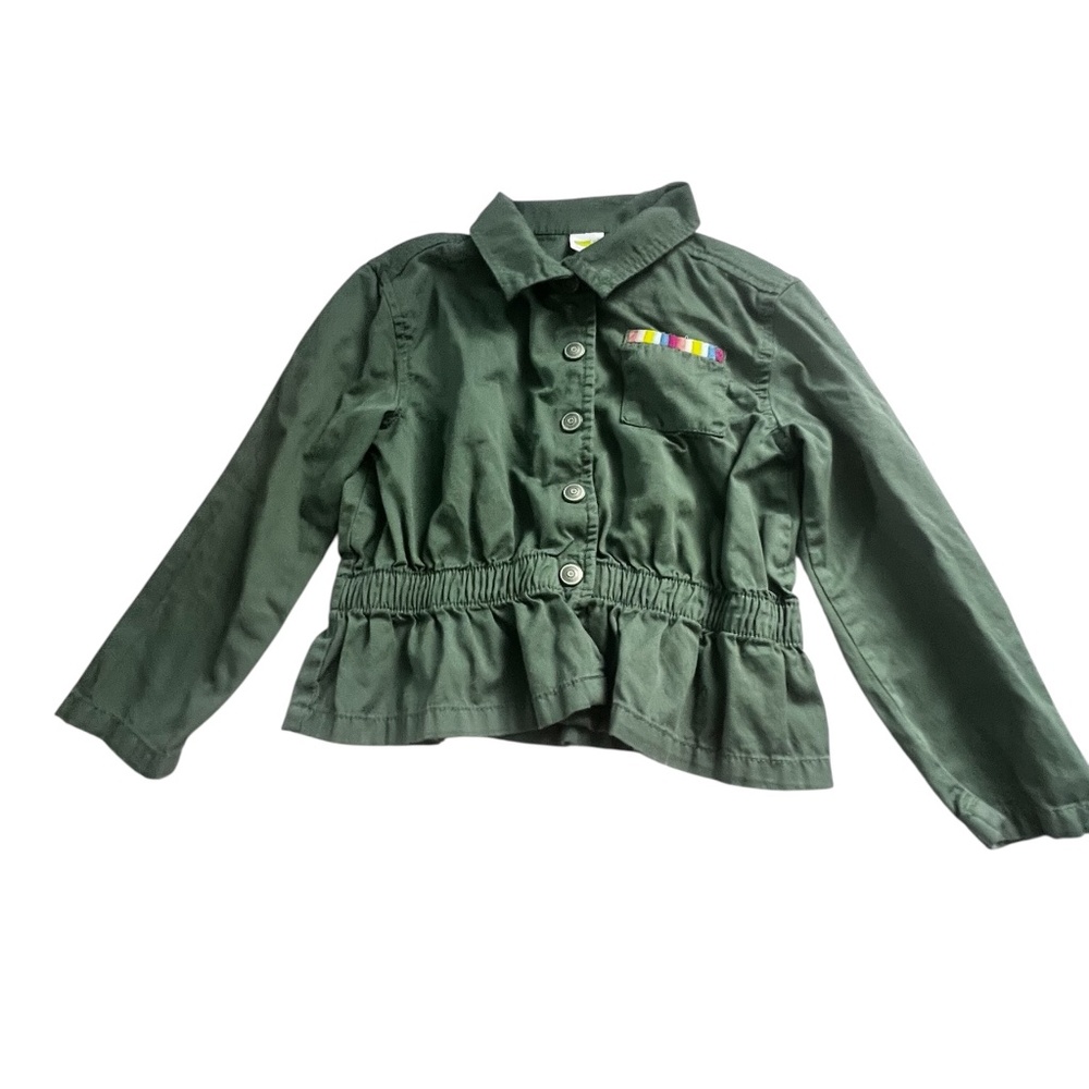 Girls Crazy 8 Toddler Utility Peplum Jacket – Size 5T Pre-owned